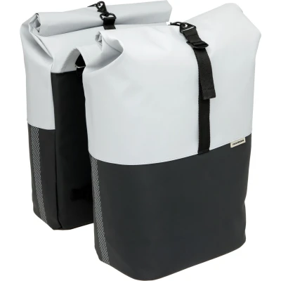 Afbeelding van New Looxs Nyborg Double Dubbele Fietstas Geschikt voor Electrische Fietsen Waterdicht Polyester 34 Liter Zwart &amp; Rood