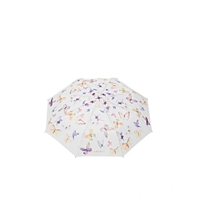 Afbeelding van ESPRIT zakparaplu met vlinderprint, Mini handmatige opening, Compact en stijlvol