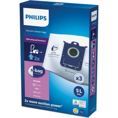 Afbeelding van Philips Stofzuigerzak orig sydney / mobilo classic s bag extra long perfomance 3 stuks FC802701
