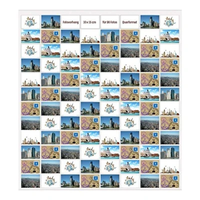 Afbeelding van trendfinding® Fotohouder met transparante hoezen voor foto&#039;s/ansichtkaarten in liggend formaat 96 van 10 x 15 cm