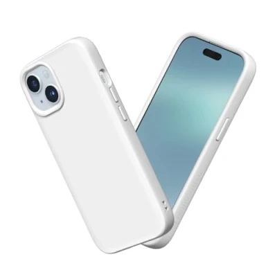 Afbeelding van RHINOSHIELD Hoesje compatibel met [iPhone 15] SolidSuit dunne hoes schokabsorberende technologie en premium matte afwerking wit
