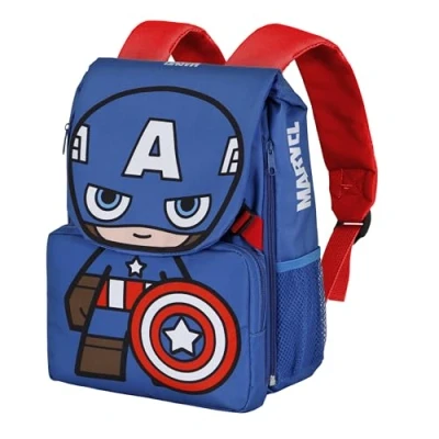 Afbeelding van Karactermania Marvel Captain America Glory Kleine EXP uitbreidbare Rugzak Backpack blauw