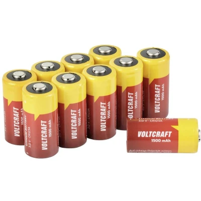 Afbeelding van VOLTCRAFT CR123A 10pcs Fotobatterij Lithium 1500 mAh 3 V 10 stuk(s)