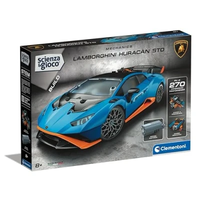 Afbeelding van Clementoni Scienza Build Huracán STO set kinderconstructies, model Lamborghini, mechanische werkplaats, wetenschappelijk spel 8 jaar (Italiaanse versie), gemaakt in Italië, meerkleurig, 19223