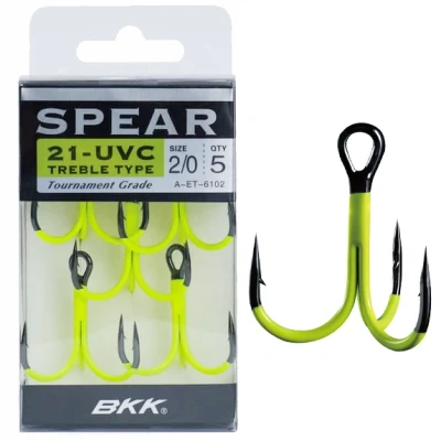 Afbeelding van BKK Spear 21 UVC Treble Haken 1 Citrix (5 Stuks) Dreggen
