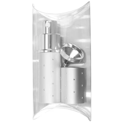 Afbeelding van Fantasia Navulbare zakspray, 10 ml, met trechter, geurdispenser voor thuis en onderweg, zilver 9 cm