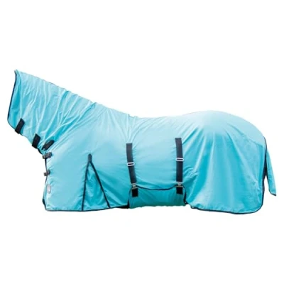 Afbeelding van HKM Vliegendeken Aqua met Hals 115/165