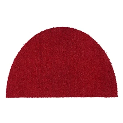 Afbeelding van Kokos deurmat halfrond antibacterieel, voor buiten, afgedekt, duurzame natuurlijke vezel, 100% kokos, 50 x 80 cm, rood