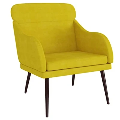 Afbeelding van Fauteuil 63x76x80 cm fluweel geel