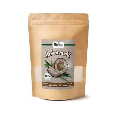 Image de Biojoy Farine de coco BIO (500 g), non raffinée et déshuilée
