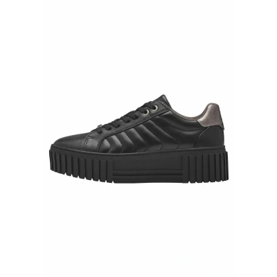 Afbeelding van s.Oliver Damessneakers 5 23601 41, platform, dames, zwart.