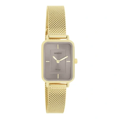 Afbeelding van goudkleurige OOZOO horloge met metalen mesh armband C20353