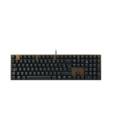 Afbeelding van CHERRY KC 200 MX, mechanisch bureautoetsenbord met geanodiseerde metalen plaat, Franse lay out (AZERTY), bekabeld, MX2A bruine schakelaars, zwart brons