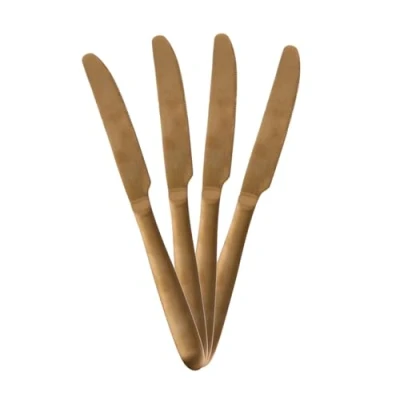 Image de Saveur Et Degustation Ménagère inox 16 pièces Table chic effet cuivré
