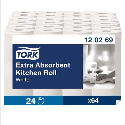 Image de TORK 120269 rouleau de cuisine extra absorbant 2 plis blanc premium (2 pcs)