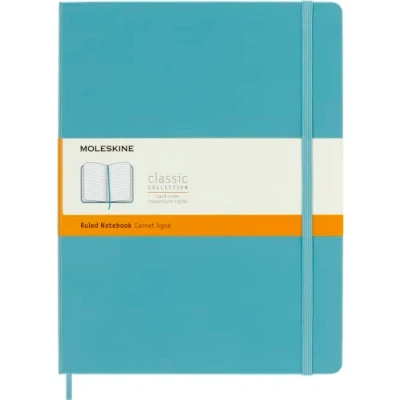 Image de Carnet ligne tres grand format rigide bleu lagon