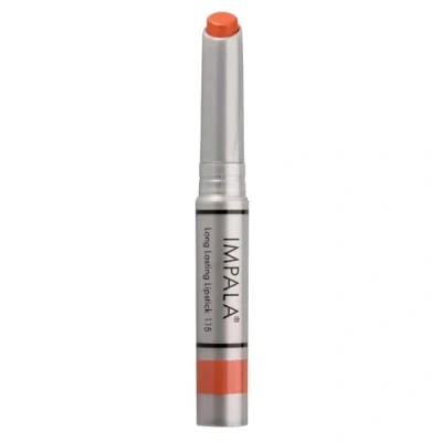 Afbeelding van IMPALA Langdurige lippenstift kleur 115 metallic oranje Permanente met romige textuur Langdurig Vochtinbrengende volledige dekking Hydrateert en verzorgt