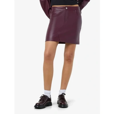 Afbeelding van Noisy may Rok Nmkate Nw Pu Skirt Noos 27034748 Windsor Wine Dames Maat XS