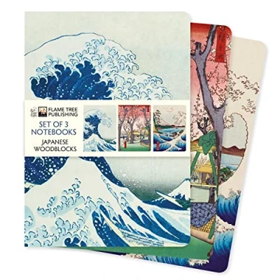 Afbeelding van Standard Notebook Collection Japanese Woodblocks Set of 3 Notebooks
