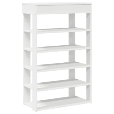 Afbeelding van Schoenenrek 60x30x98 cm bewerkt hout wit