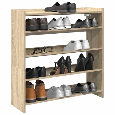 Afbeelding van Schoenenrek 80x25x81 cm bewerkt hout sonoma eikenkleurig