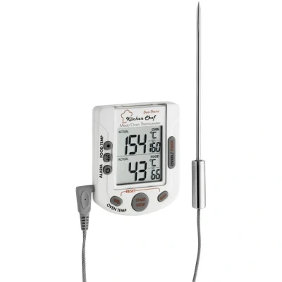 Afbeelding van TFA Dostmann 14.1503 Keukenthermometer Oven en kerntemperatuur, Met touchscreen, timer, Alarm Varken, Rund, Hert, Lam, Konijn, Kalf, Gevogelte