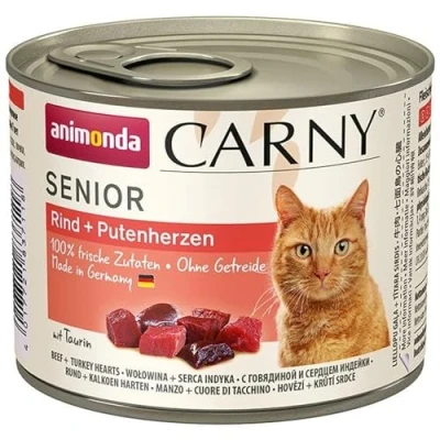 Afbeelding van Animonda Carny Senior Rundvlees en kalkoenharten 200 g