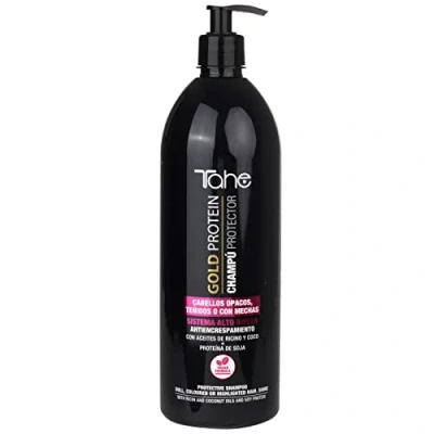 Afbeelding van Tahe Gold Protein Beschermende Shampoo Gekleurd Haar met Castor en Kokosolie Soja eiwit (1000 ml)