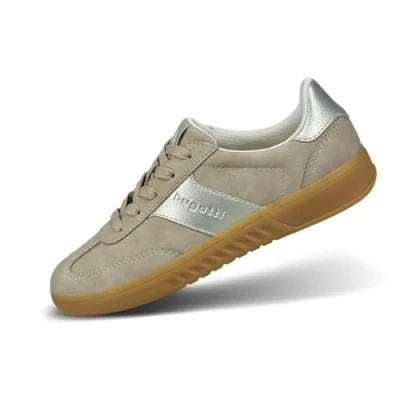 Afbeelding van bugatti Sneakers laag, Dames, Maat: 37, Sand/gold Hoogwaardig imitatieleer