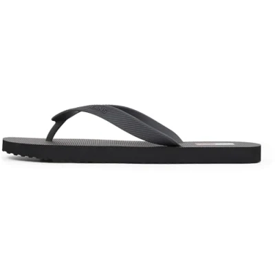 Afbeelding van Tommy Jeans Beach Sandal Teenslippers, Heren, Maat: 40, Black Pu