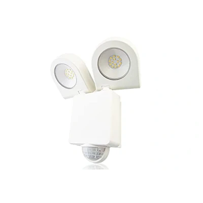 Afbeelding van HUBER Led schijnwerper met bewegingsmelder, 180 graden, 18 W, 2400 lm, matrixlenzen en zonebeperking, wandmontage, IP65, wit