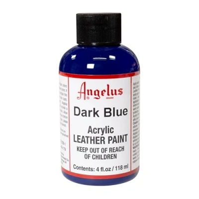 Afbeelding van Angelus Leather Acrylic Paint textielverf voor leren stoffen acrylbasis Dark Blue 118ml