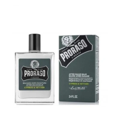 Afbeelding van Proraso Cypress &amp; Vetyver After Shave Balsem (100 ml fles) Regeneratieve en voedende huidbalsem na het scheren Made in Italy