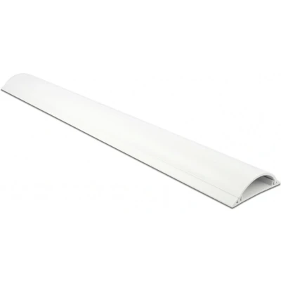 Afbeelding van Kunststof kabelgoot half rond met zelfklevende plakstrip 100 x 7 cm / wit