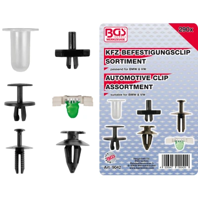 Afbeelding van BGS Assortiment bevestigingsclips voor BMW &amp; VW 290 delig