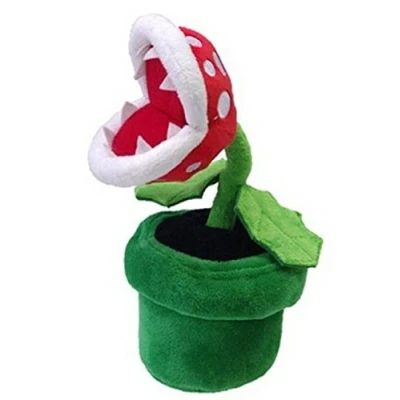 Afbeelding van Sanei Officieel gelicentieerd Super Mario knuffeldier, 22,9 cm, Piranha plant
