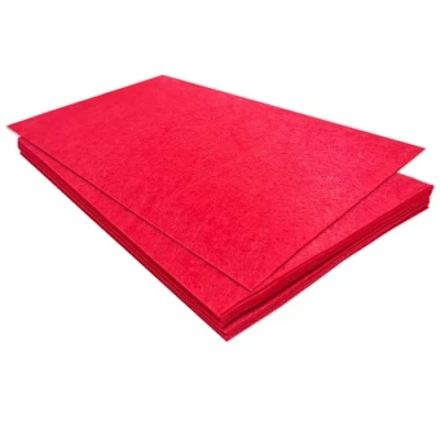 Afbeelding van Jtnohx 11 stuks harde viltvellen 17,78 x 28,7 cm om te knutselen, vierkant vilt naaien, rood