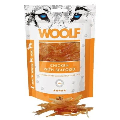 Afbeelding van Woolf Kip Met Zeevruchten 100 GRAM