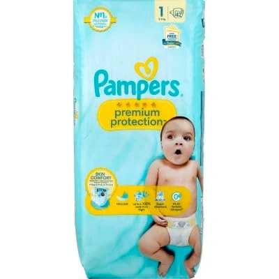 Afbeelding van Pampers Premium Protection Luiers Maat 1 (2 5kg) 42 stuks