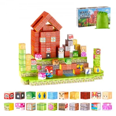 Image de VEVOR Blocs Construction Magnétique Enfant Lot de 100 Jouet Sensoriel Montessori