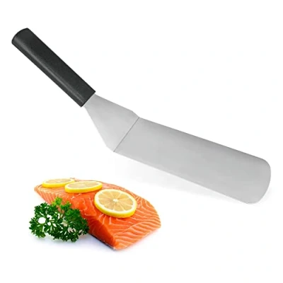 Afbeelding van Metaltex Plancha Rechthoekige Barbecue Spatel 35 cm RVS/Zwart