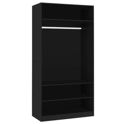 Image de vidaXL Garde robe Noir 100 x 50 200 cm Bois d&#039;ingénierie800226