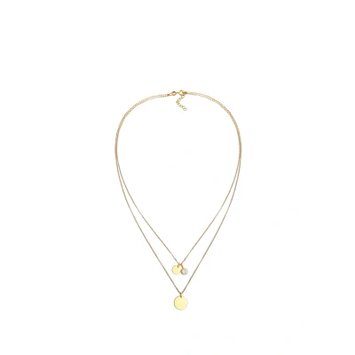 Afbeelding van Elli Layer LOOK Basic Ketting goldcoloured, Dames, Maat: 40, Gold coloured