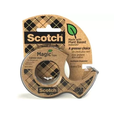 Afbeelding van Plakband Magic Tape A Greener Choice Ft 19 Mm X 15 M, Op Dispenser Van 100 % Gerecycleerd Plastic