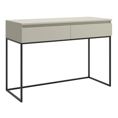 Afbeelding van Selsey Bemmi Kaptafel met lades Grijs beige zwarte poten
