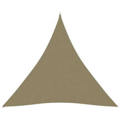Afbeelding van Zonnescherm driehoekig 4x4x4 m oxford stof beige