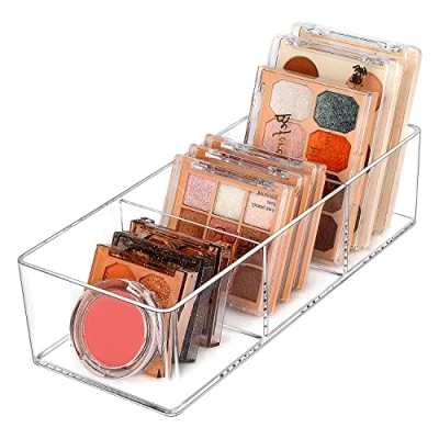 Afbeelding van Ladenorganizer, 3 voudige acryl make uporganizer, cosmetica, opbergen, sieraden, display voor bureau, kledingkast, badkamer, wastafel, werkblad, transparant