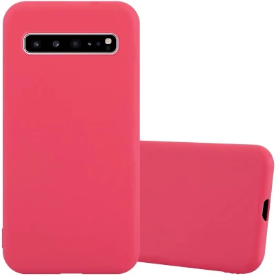 Afbeelding van Cadorabo Hoesje geschikt voor Samsung Galaxy S10 5G in CANDY ROOD Beschermhoes gemaakt van flexibel TPU silicone Case Cover