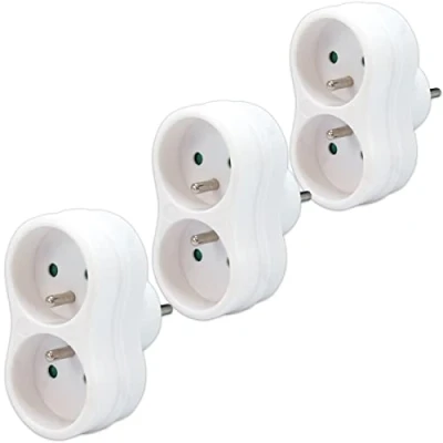 Afbeelding van Waytex Set van 3 stekkerdoos monoblok 2 Schuko 16A