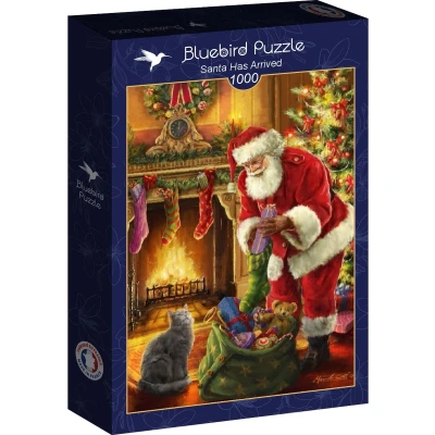 Afbeelding van Bluebird kerstpuzzel 1000 stukjes &quot;De kerstman is gekomen&quot;